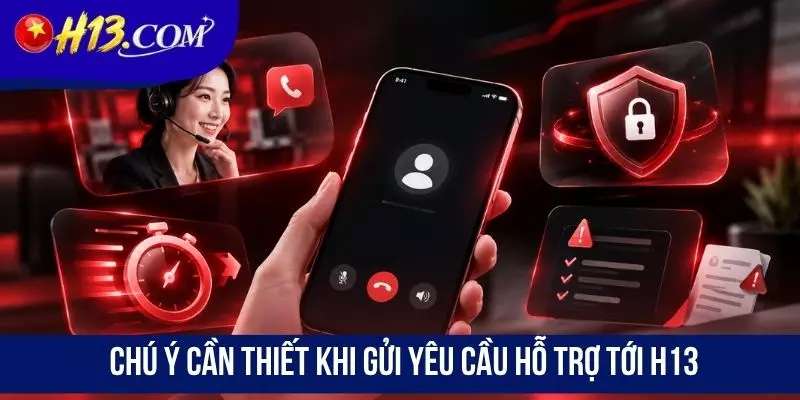 Chú ý cần thiết khi gửi yêu cầu hỗ trợ tới H13
